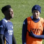 Alaba se reintegra parcialmente al entrenamiento del Real Madrid tras la pausa