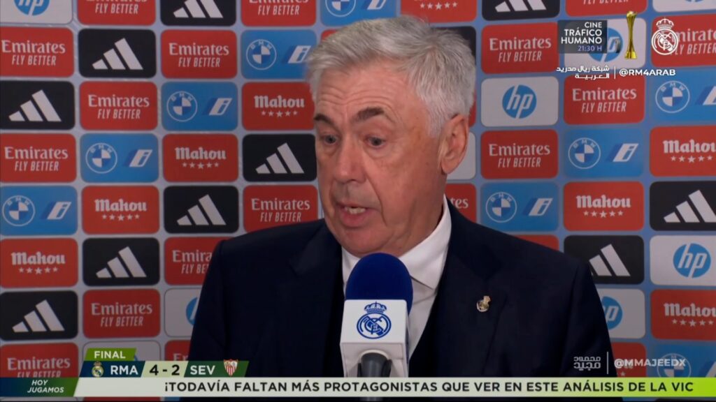 Ancelotti asegura que el Real Madrid ha recuperado su esencia tras vencer al Sevilla