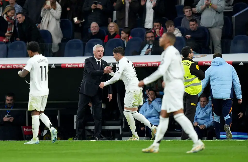 Ancelotti y su emotiva reacción al gol decisivo de Fede Valverde ante el Sevilla