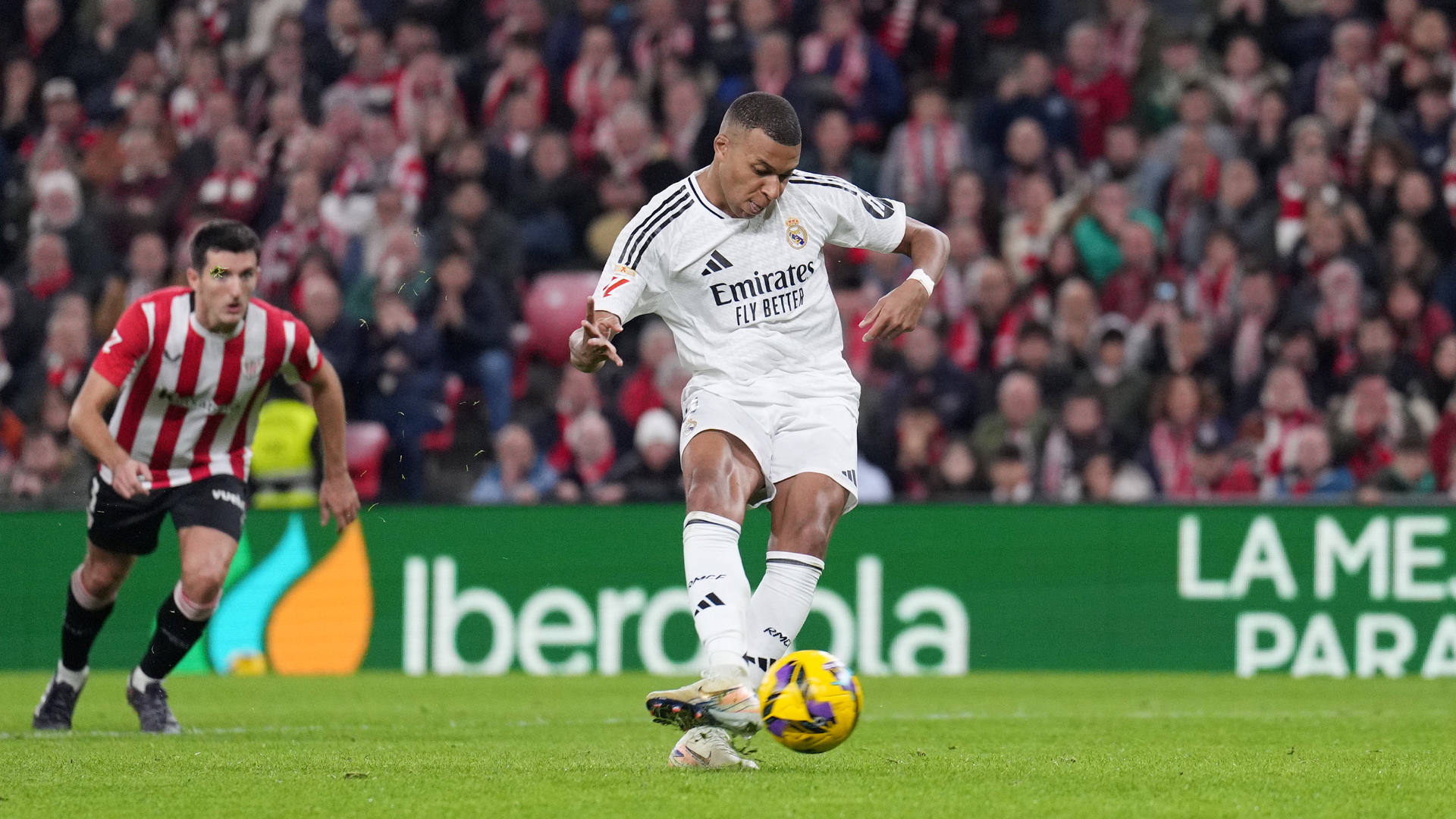 La reacción de la estrella del Athletic Club tras el penalti fallado por Mbappé