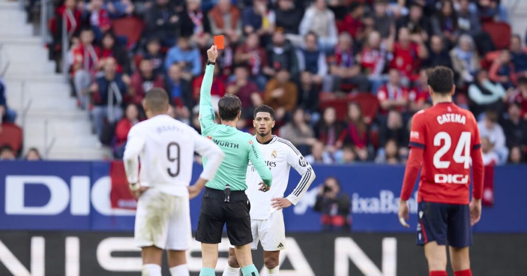 Bellingham se pierde el próximo partido tras su expulsión contra Osasuna