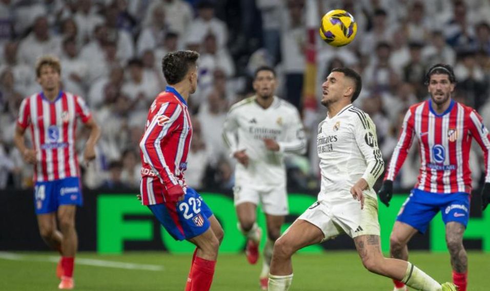 El polémico momento del Derby de Madrid que pudo costarle la expulsión a un jugador del Real Madrid