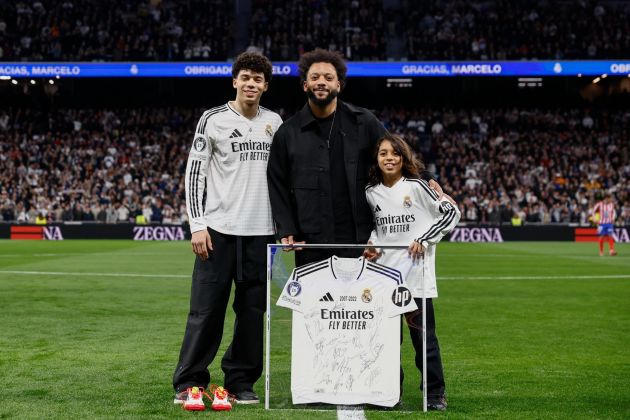 Marcelo expresa su amor por Madrid en emotivo homenaje en el Santiago Bernabéu