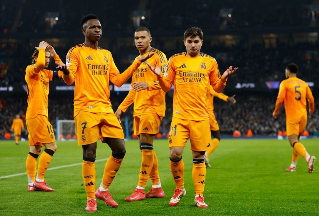 Vinicius Junior se inspira en el banner del Manchester City para su gran juego