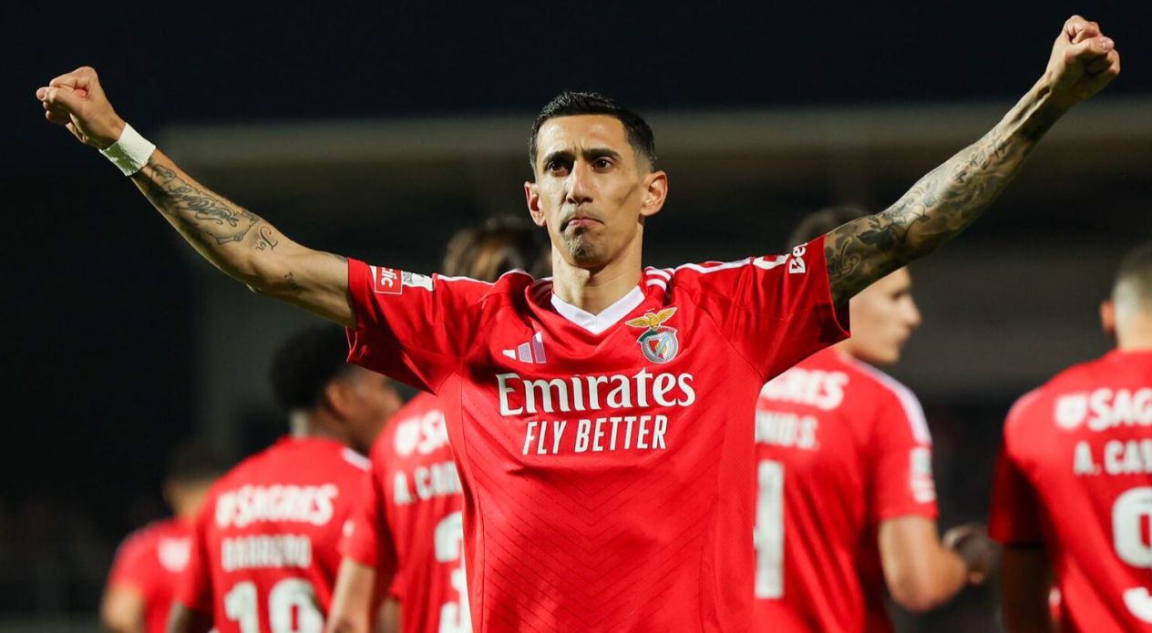 Di María entre dos figuras del Benfica: el impacto de las lesiones en el choque con Barcelona