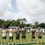 Diogo Jota y André Silva rinden homenaje en el entrenamiento del Real Madrid en Palm Beach