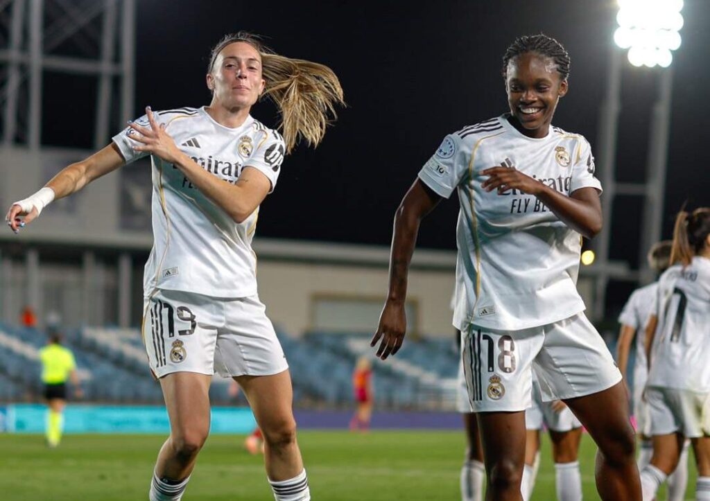 Real Madrid Femenino arrasa a AS Roma en la Champions: un 6-2 contundente en fase de grupos